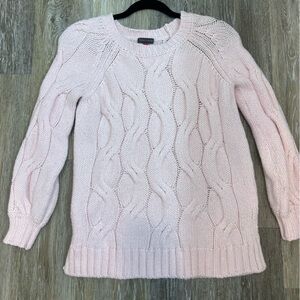 Vince Camuto Light Pink Cable Knit Sweater